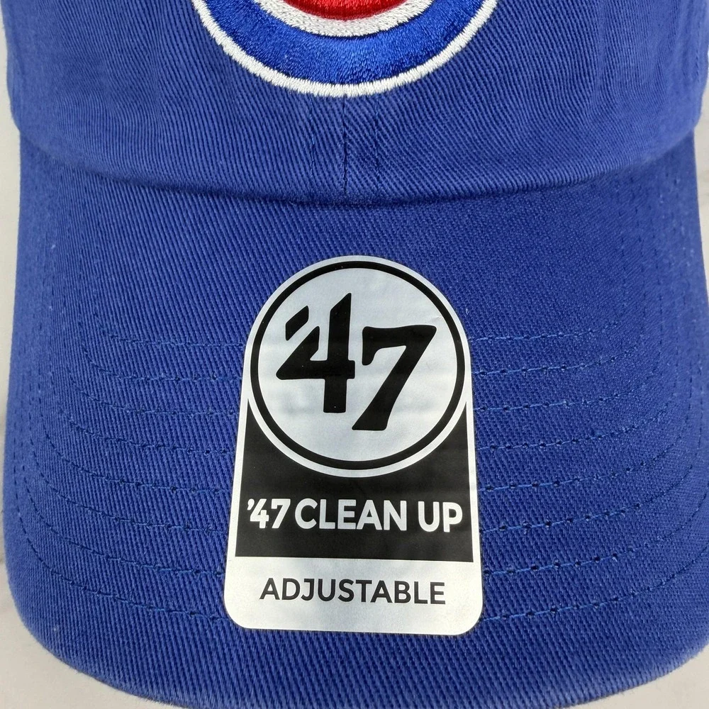 Chicago Cubs Hat Cap Strap Back Mens One Size Blue MLB Baseball‎ Dad 47 Clean Up